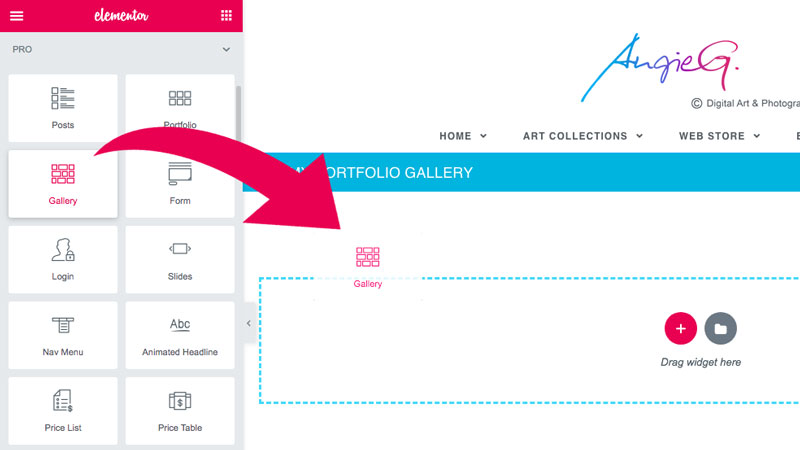 Create a portfolio gallery in WordPress using Elementor Pro.