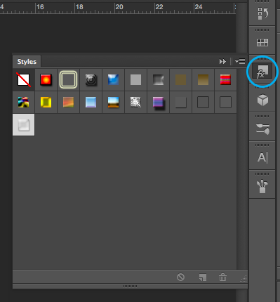 How do I find my styles in Photoshop?