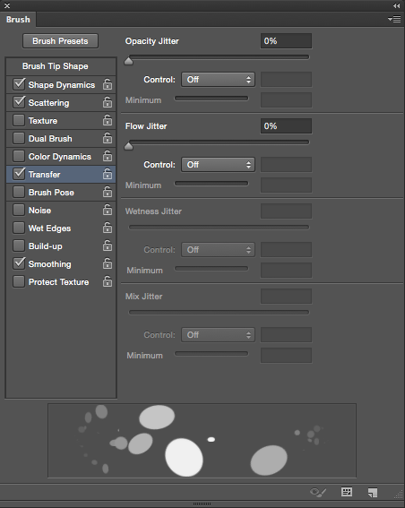 You’ve just configured your Photoshop bubble brush!