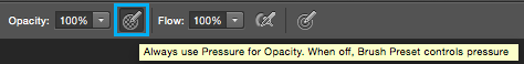 enabling the pressure opacity option