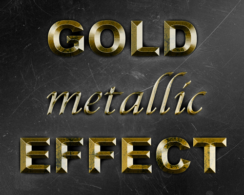 Gold Metallic Effect Photoshop