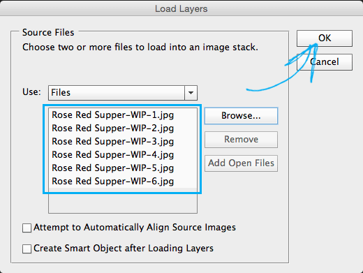 Photoshop's Load Layers dialog box