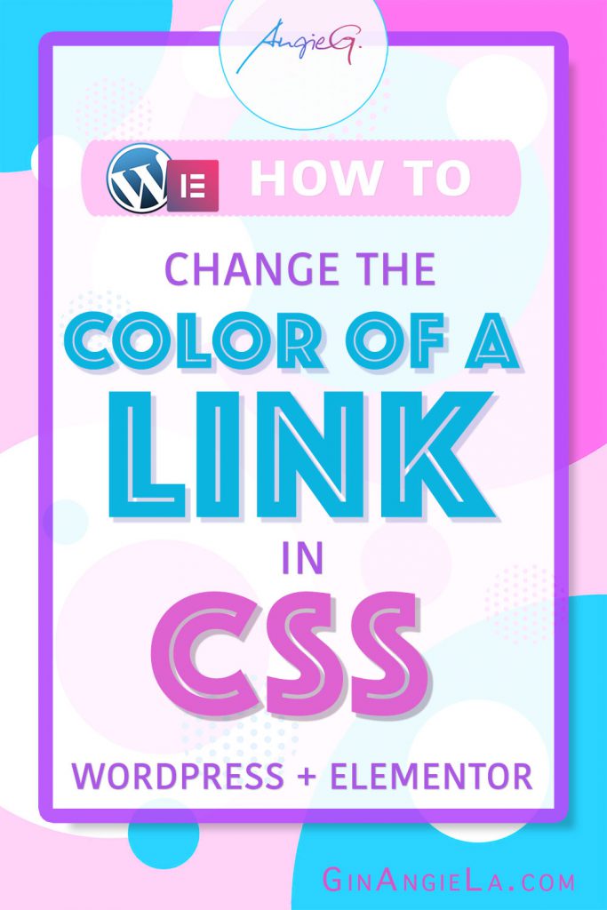 How To Change The Color Of A Link In CSS – WordPress + Elementor