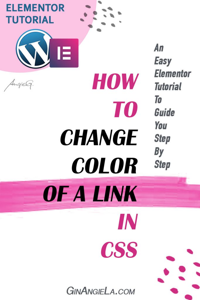 How To Change The Color Of A Link In CSS – WordPress + Elementor