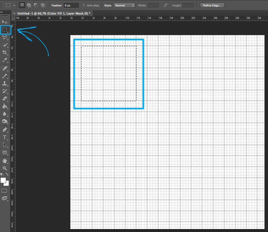 How do I create a grid in Photoshop?