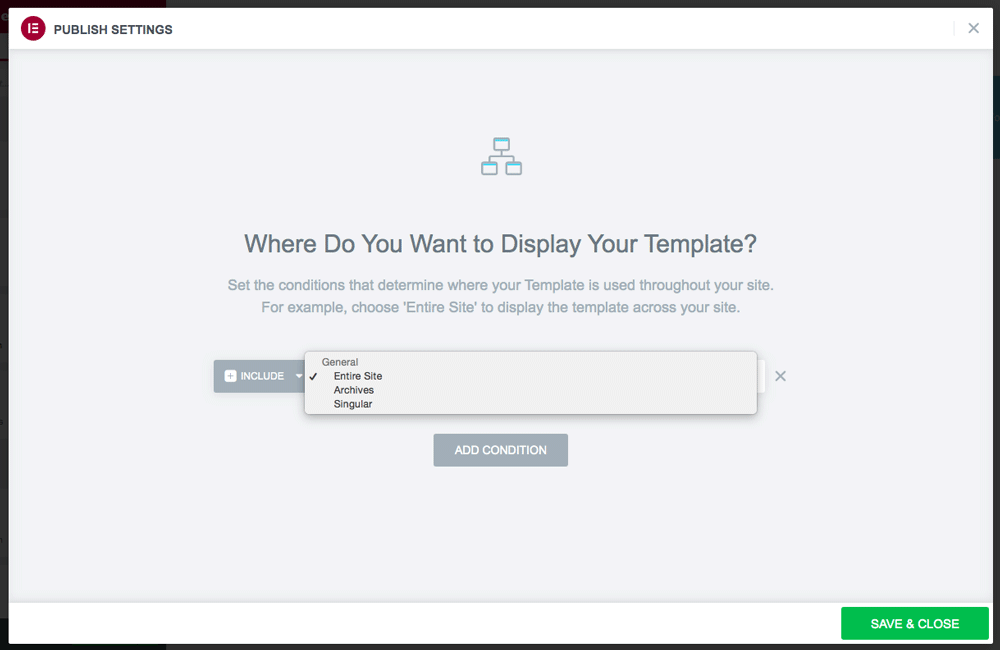 Display conditions