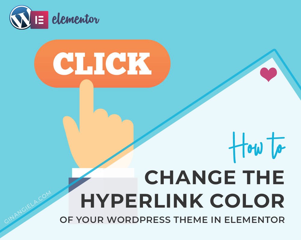 How to change the hyperlink color in Elementor