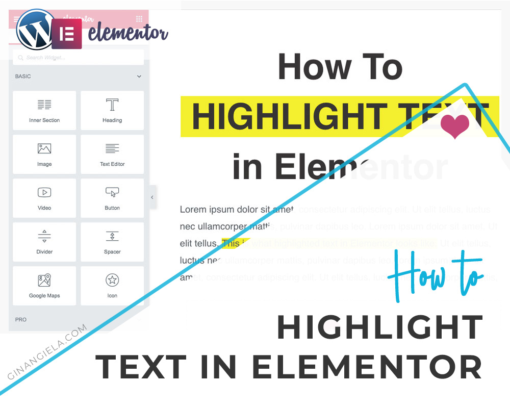 How to highlight text in Elementor