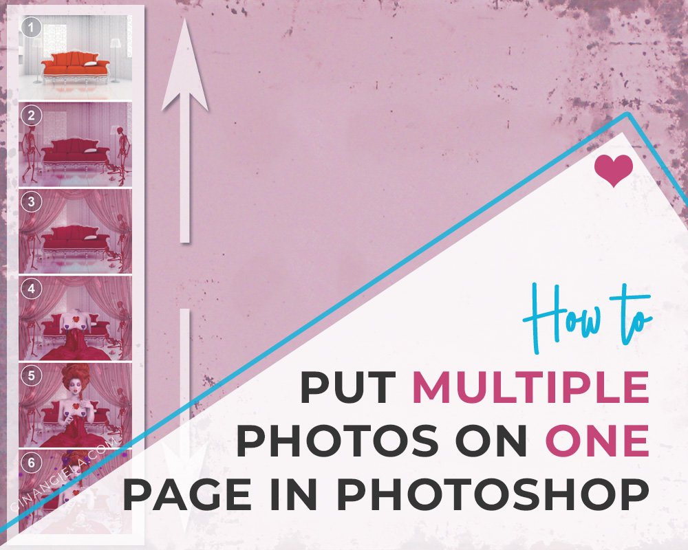 How to put multiple photos on one page in Photoshop
