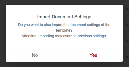 Import Document Settings