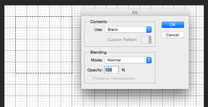 make a transparent grid in photoshop