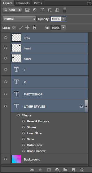 How do you apply an effect to multiple layers in Photoshop?