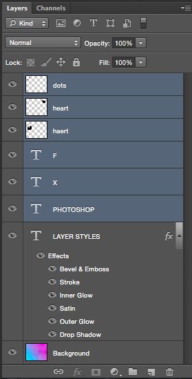 Select the layers to apply the style to