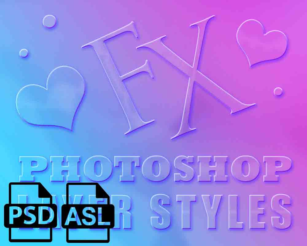 Photoshop layer styles free 3d transparent effect