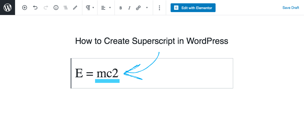 How do you type a superscript?