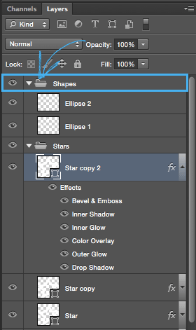 How to copy effects to multiple layers in Photoshop