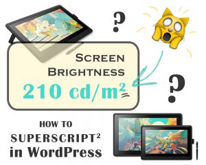 How to create superscript in WordPress