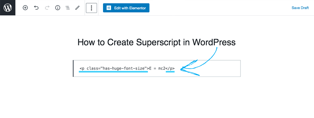 superscript in html