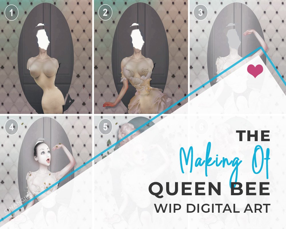 WiP Digital Art: The Making Of Queen Bee