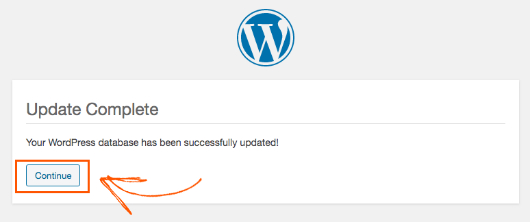Your WordPress database has been successfully updated!