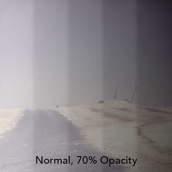 Normal, 70% Opacity – 100% Fill