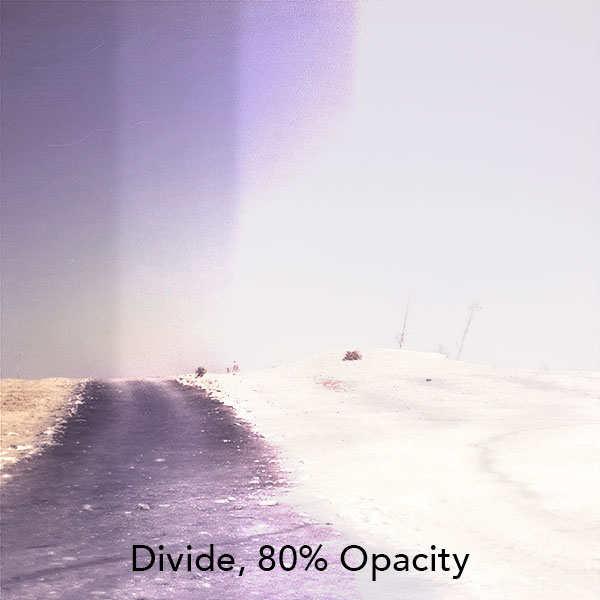 Divide, 80% Opacity – 100% Fill