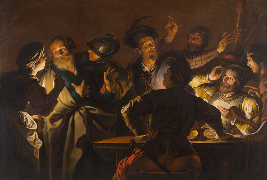 low-key painting examples Caravaggio The Denial of St. Peter