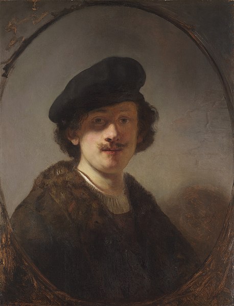 low key painting examples Self-Portrait Rembrandt 1634