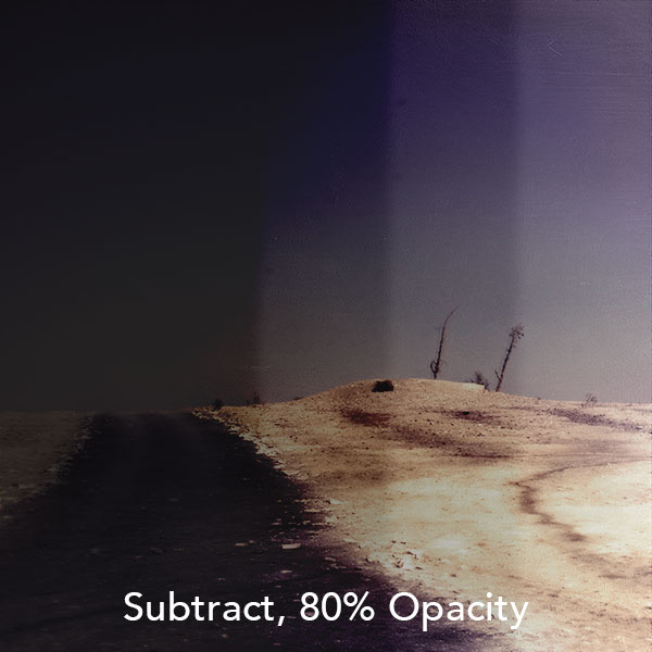 Subtract, 80% Opacity – 100% Fill