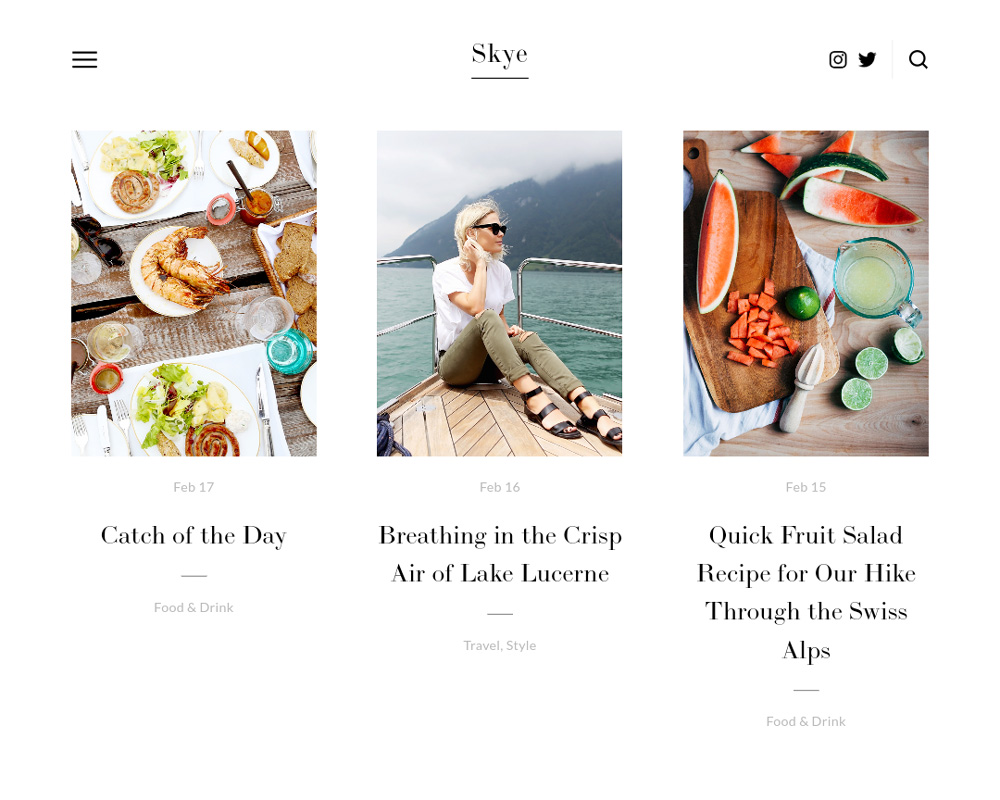 Skye Squarespace template