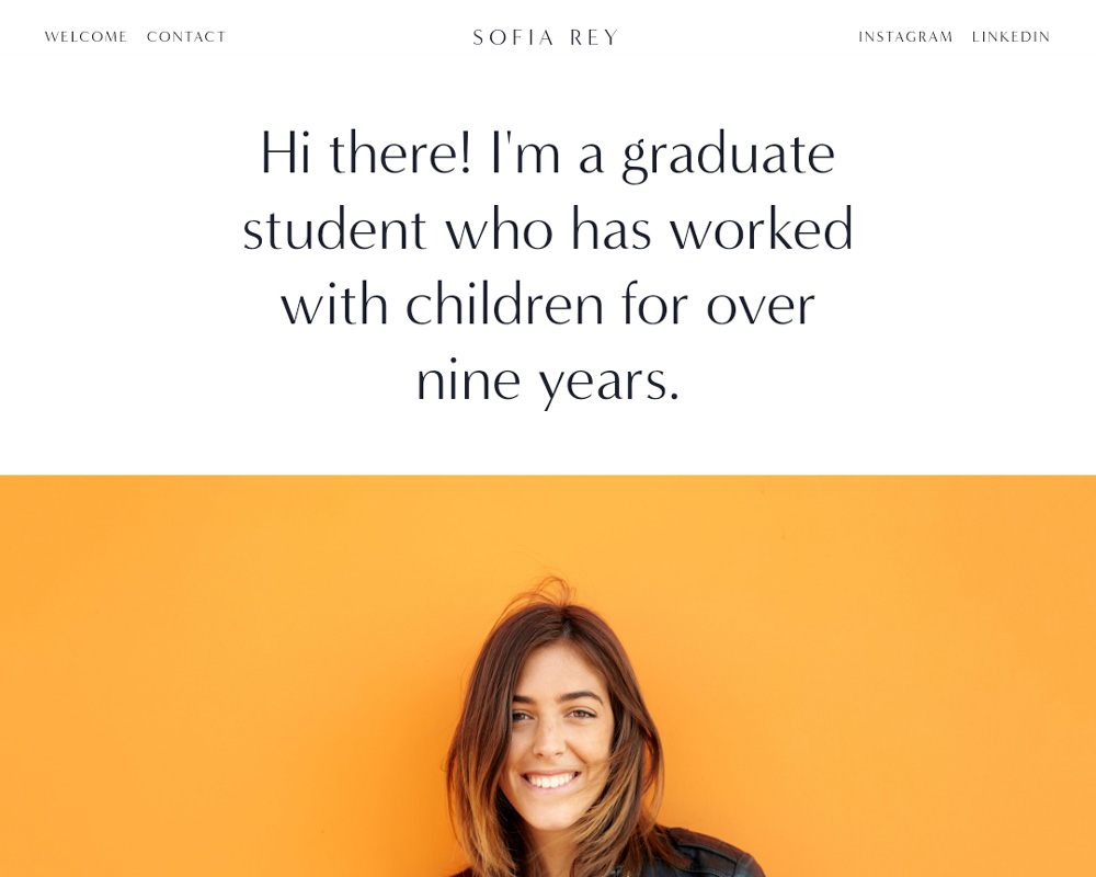 Sofia Rey Squarespace template