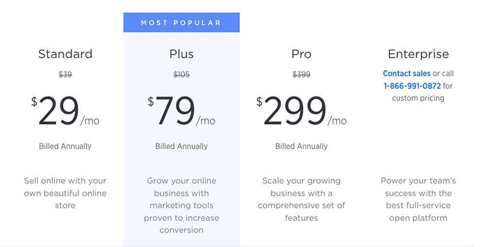 BigCommerce pricing plans