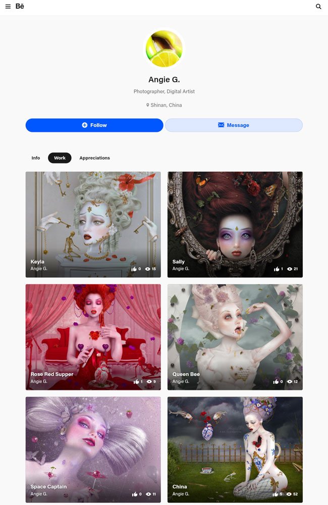Behance is where the professional digital artists show their artwork.