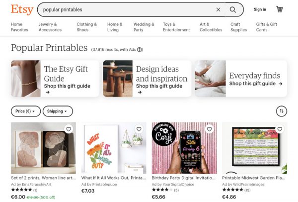 8 TOP Places To Sell Digital Printables Of Your Art
