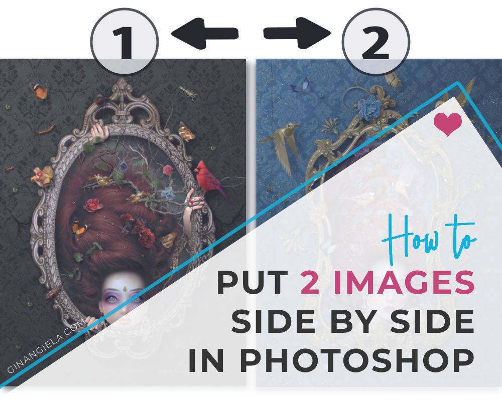 How to put two images side by side in Photoshop