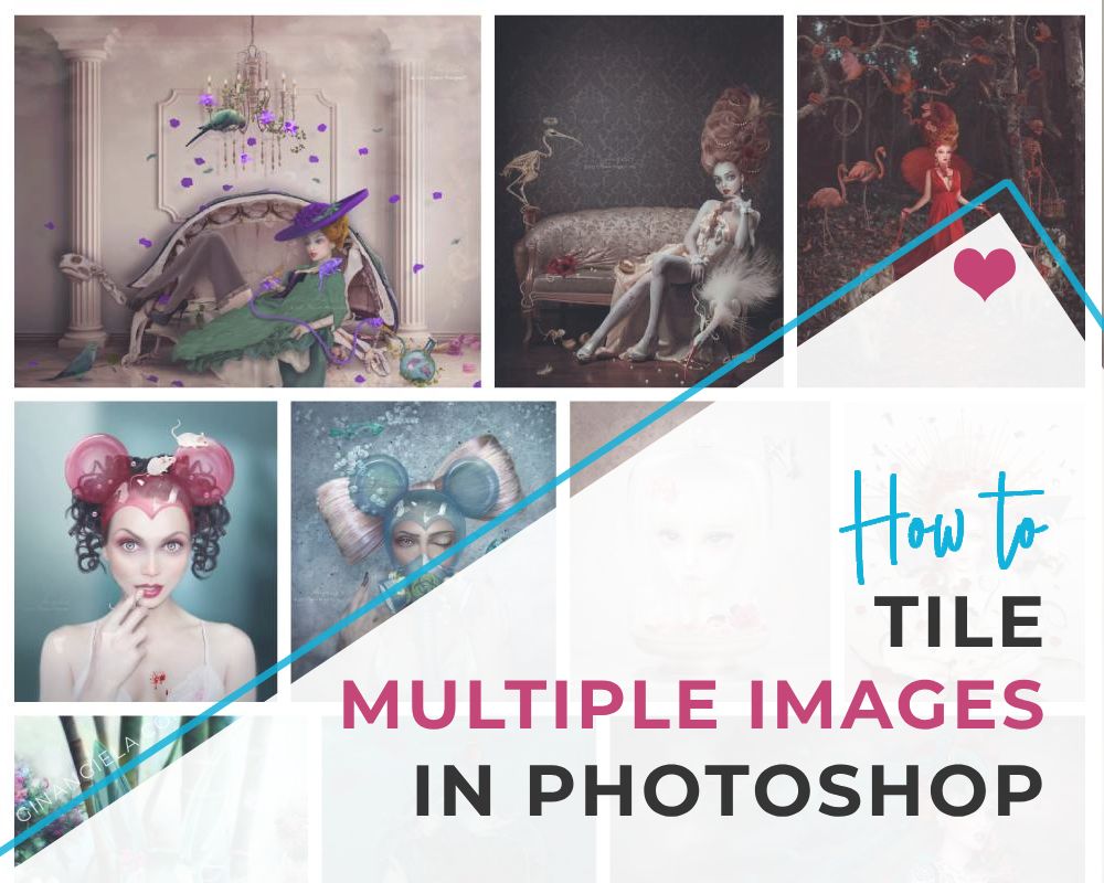 How to tile multiple images in Photoshop