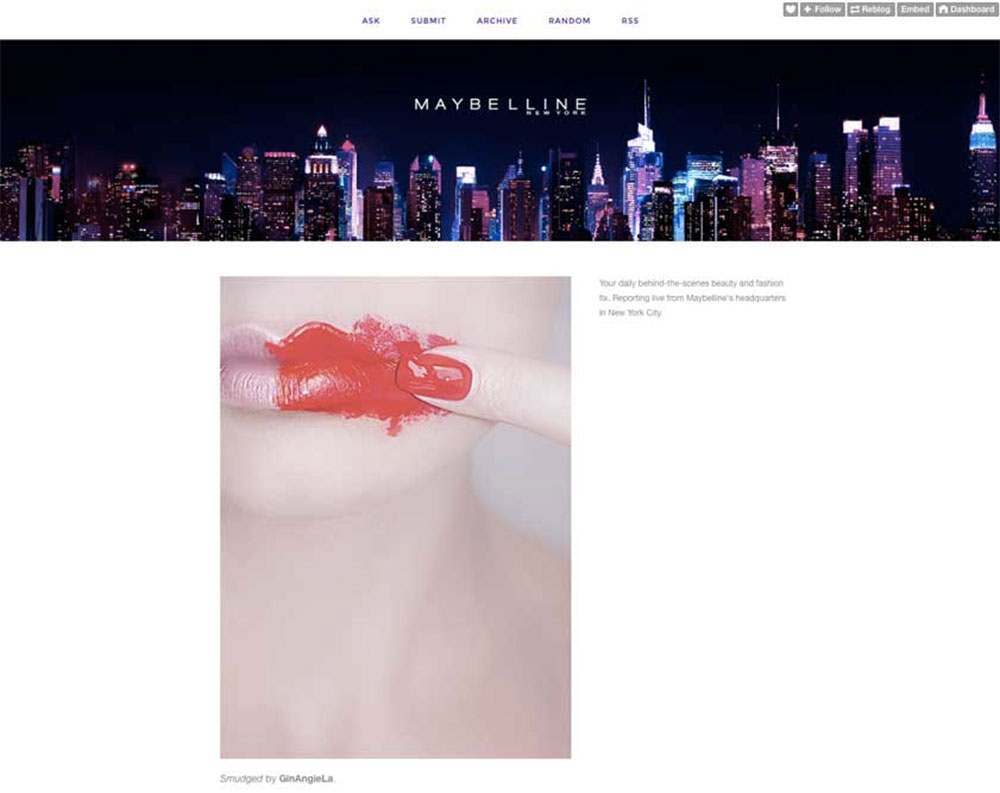 email marketing for artists Smudged Maybelline New York