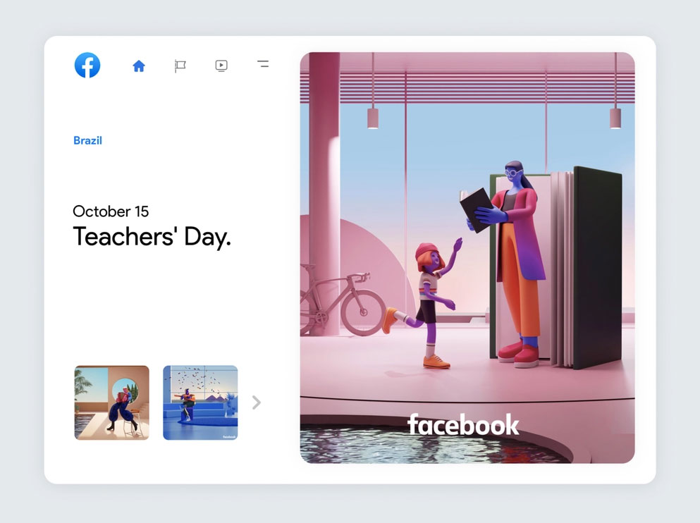 Anti-design for Facebook by Leo Natsume on Dribbble