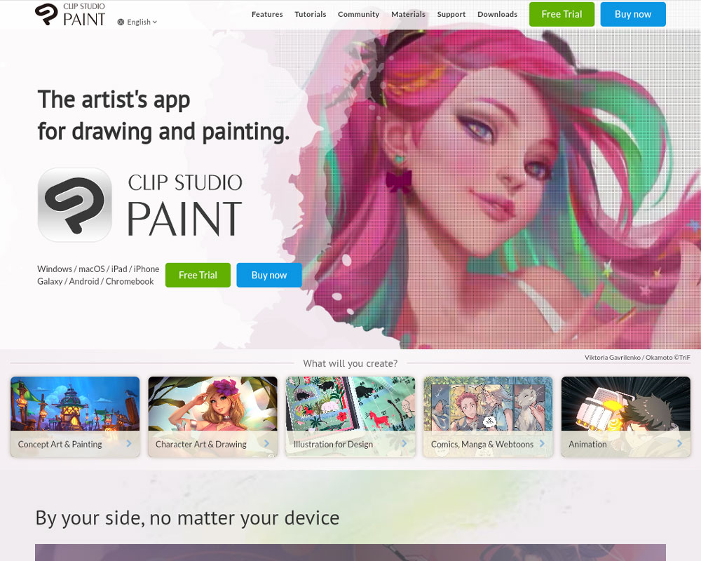 Clip Studio Paint is top-class digital art software for drawing and painting.