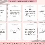 365 Printable Cards With Inspirational Artist Quotes