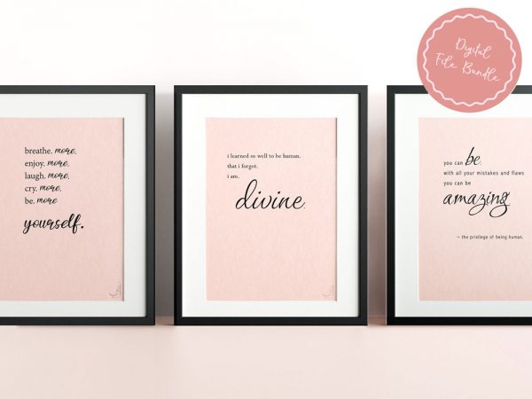 Bundle Of 3 Printable Quotes For Self-Love