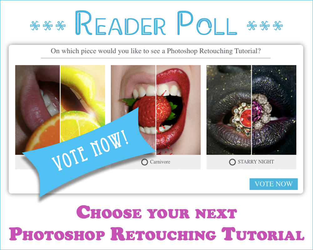 Choose your next Photoshop Retouching Tutorial