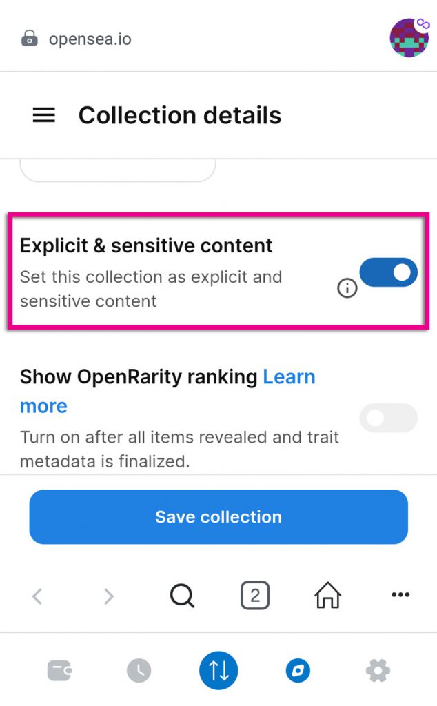 Explicit content on OpenSea