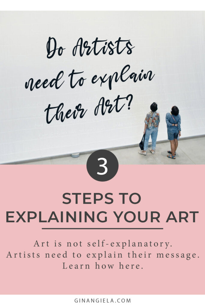 Do artists need to explain their art