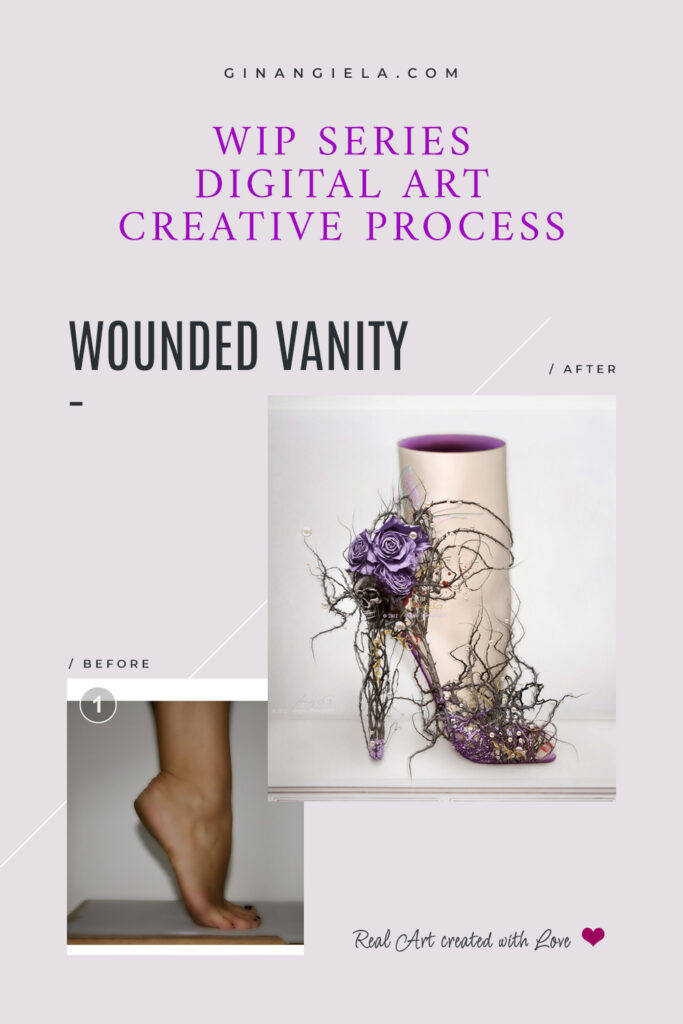 WiP Digital Art - Making of Wounded Vanity