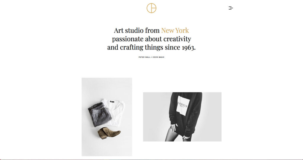 Opta - Minimal portfolio and photography WordPress theme