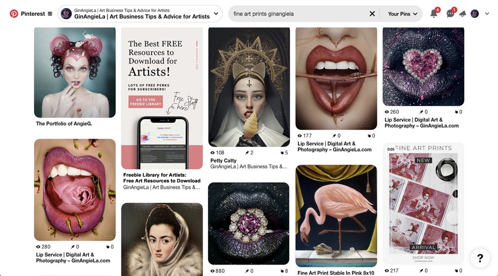 Pinterest is one of the best social media sites to upload art