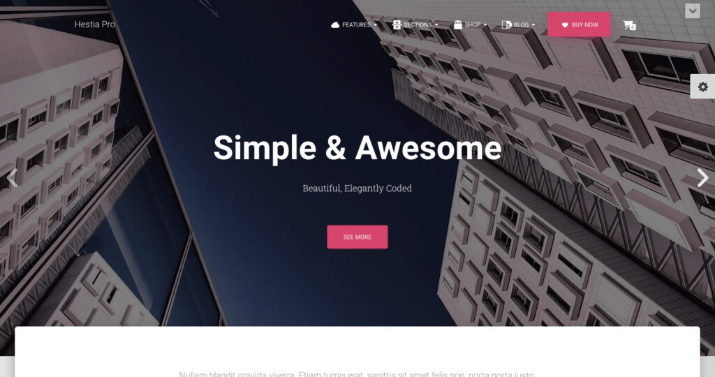 Hestia Pro - WordPress theme