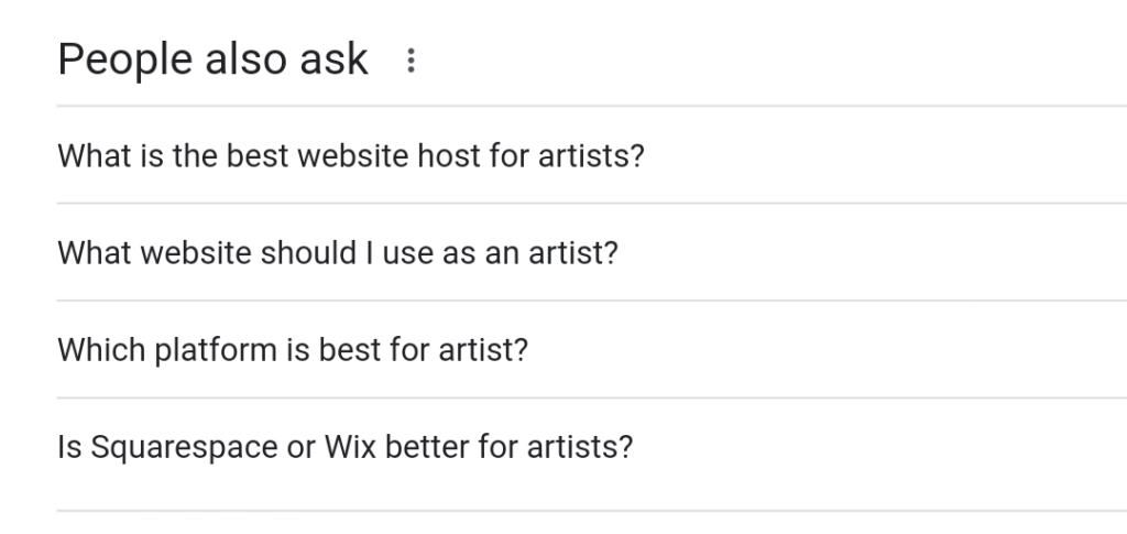 Make sure to write about topics people are actually interested in. To do so, you can use the questions Google lists in the search results.
