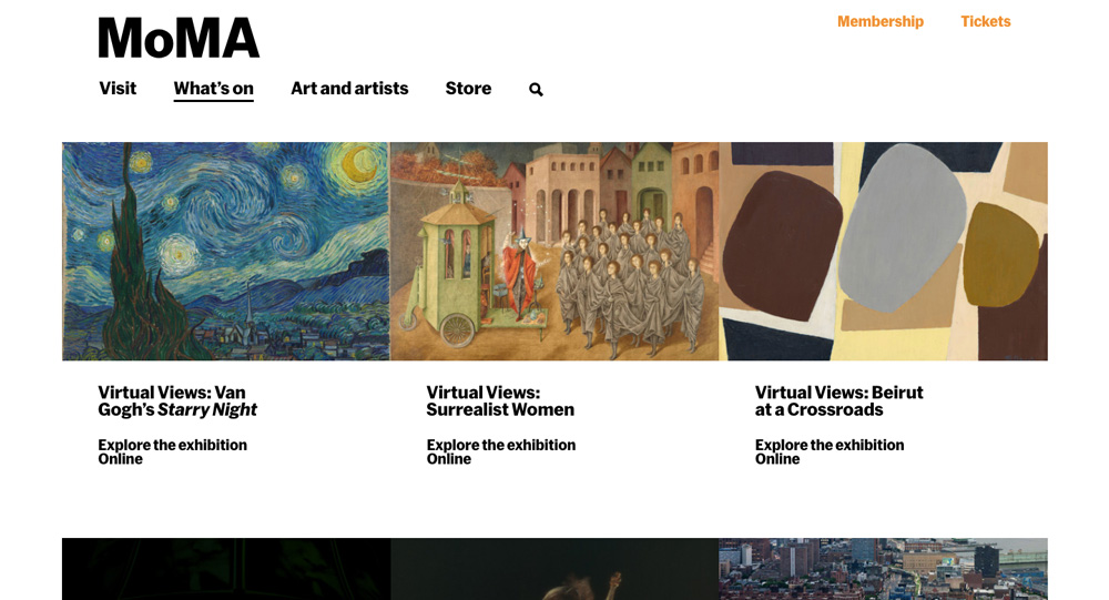 MOMA virtual exhibitions